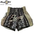 Photo1: FLUORY Muay Thai Shorts MTSF82 Black (1)