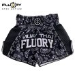 Photo1: FLUORY Muay Thai Shorts MTSF91 Black (1)