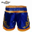 Photo4: FLUORY Muay Thai Shorts MTSF58 Blue (4)