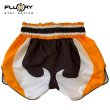 Photo2: FLUORY Muay Thai Shorts MTSF97 Black/White/Orange (2)