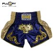 Photo1: FLUORY Muay Thai Shorts MTSF99 Navy (1)