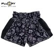 Photo2: FLUORY Muay Thai Shorts MTSF91 Black (2)