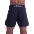 Photo4: KORAL Combat Shorts Pro Black/Blue (4)