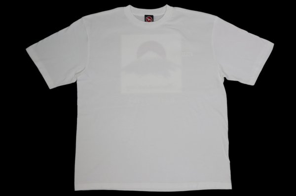 Photo1: BULL TERRIER Big Silhouette T-shirt Mt Fuji White (1)