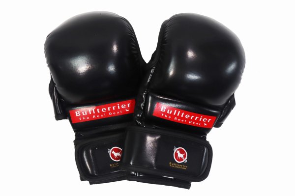 Photo1: BULL TERRIER MMA Gloves BASIC 6oz Black (1)