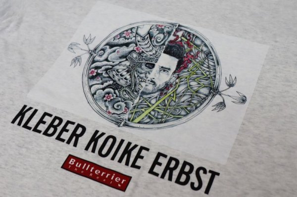 Photo3: BULL TERRIER KLEBER KOIKE SAMURAI T-Shirts Gray  (3)
