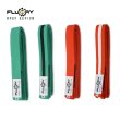 Photo1: FLUORY Jiu Jitsu Belt BTF01 Orange/Green Belt (1)