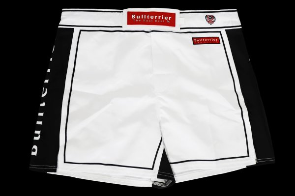 Photo4: BULL TERRIER Fight Shorts Short Fit TRADITIONAL  White (4)