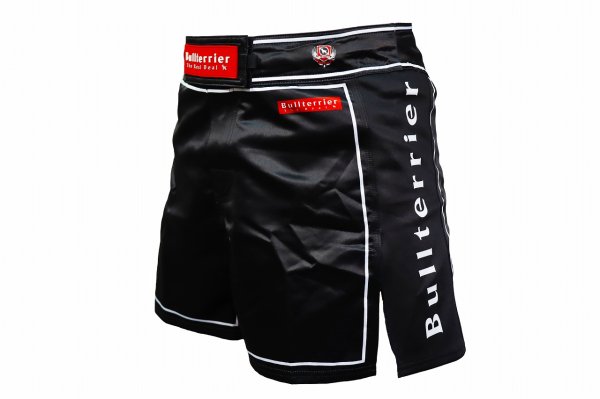 Photo1: BULL TERRIER Fight Shorts Short Fit TRADITIONAL  Black (1)