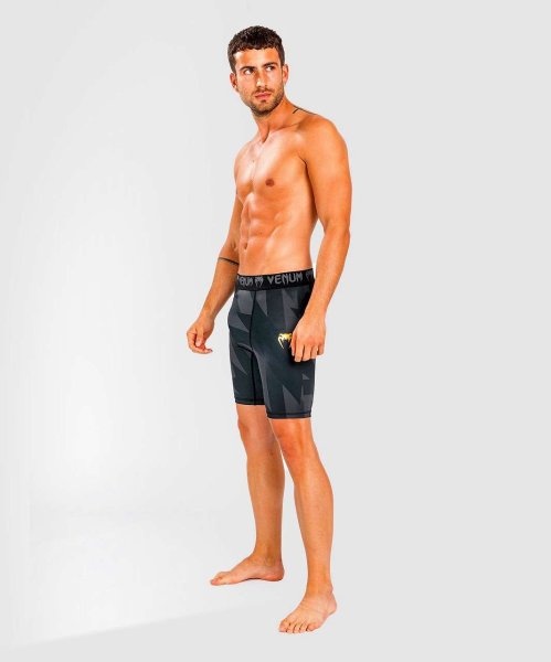 Photo1: VENUM Vale Tudo Shorts RAZOR Black/Gold (1)