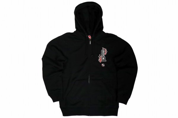 Photo1: BULL TERRIER Hoodie Zip Parka FUHAI Black (1)