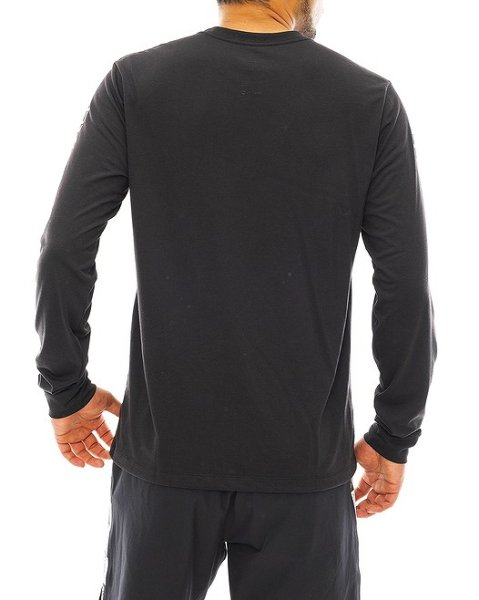 Photo2: RVCA Long T-shirt RUOTOLO STACK Black  SALE (2)