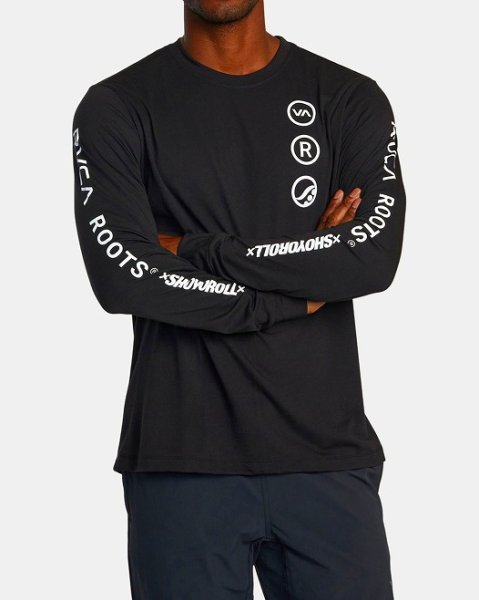 Photo12: RVCA Long T-shirt RUOTOLO STACK Black  SALE (12)