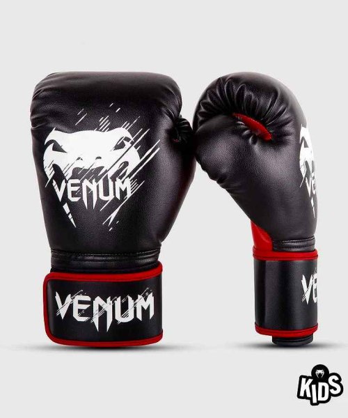 Photo1: VENUM Kids Boxing Glove CONTENDER Black/Red (1)
