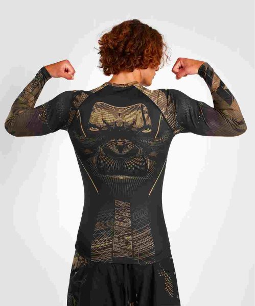 Photo4: VENUM Rashguard GORILLA JUNGLE Long Sleeve Black/Sand (4)