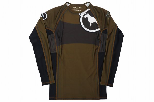 Photo4: BULL TERRIER Rashguard RANK 2.0 Long Sleeve Brown (4)