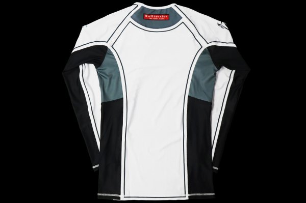 Photo5: BULL TERRIER Rashguard RANK 2.0 Long Sleeve White (5)
