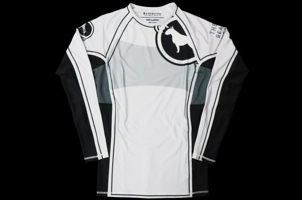 Photo4: BULL TERRIER Rashguard RANK 2.0 Long Sleeve White (4)
