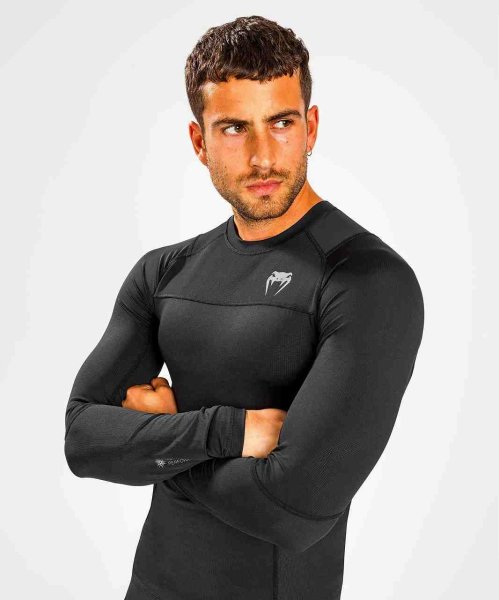 Photo1: VENUM Rashguard G-Fit AIR Long Sleeve Black (1)