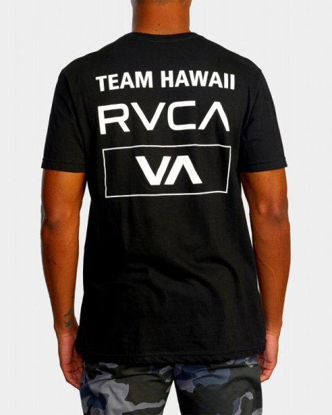 Photo2: RVCA T-Shirt Penn Just Aloha Tee Black (2)
