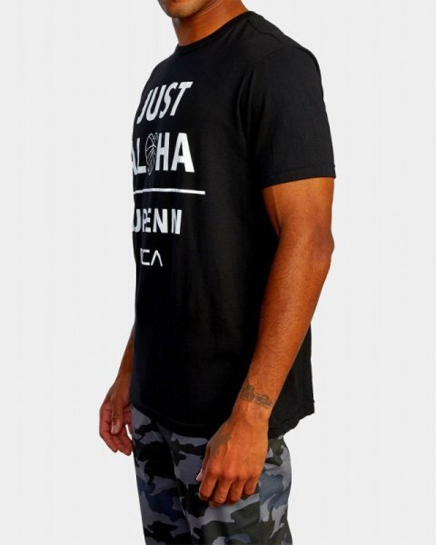 Photo3: RVCA T-Shirt Penn Just Aloha Tee Black (3)