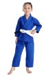 Photo1: FLUORY Kids Jiu Jitsu Gi BJJF37 Blue (1)