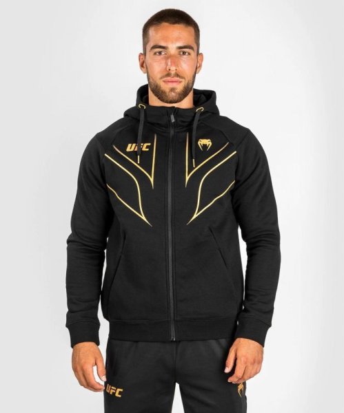 Photo1: VENUM Zip Parka UFC FIGHT NIGHT 2.0 REPLICA Black/Gold (1)