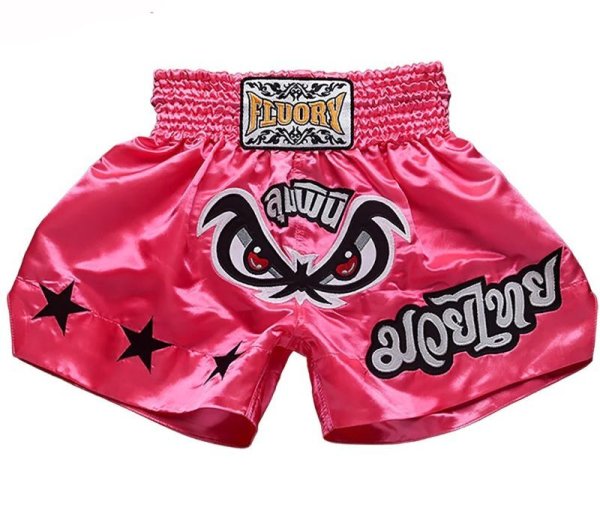 Photo1: FLUORY Muay Thai Shorts MTSF03 Pink  (1)
