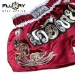 Photo4: FLUORY Muay Thai Shorts MTSF87 Red (4)