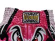 Photo3: FLUORY Muay Thai Shorts MTSF80 White/Pink (3)