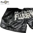 Photo4: FLUORY Muay Thai Shorts MTSF108 Black (4)