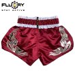 Photo2: FLUORY Muay Thai Shorts MTSF87 Red (2)