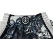 Photo3: FLUORY Muay Thai Shorts MTSF113 Black/White (3)