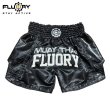 Photo1: FLUORY Muay Thai Shorts MTSF108 Black (1)