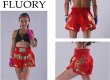 Photo2: FLUORY Muay Thai Shorts MTSF19 Red (2)