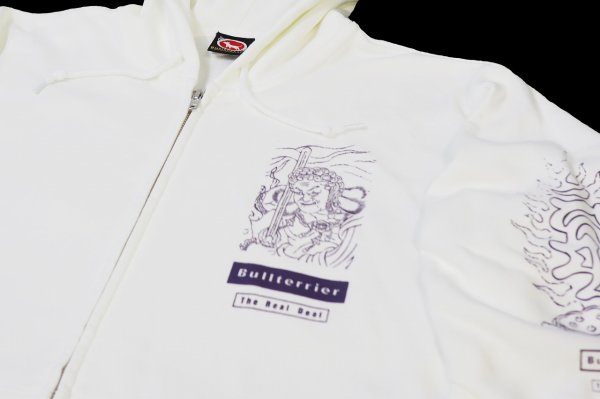 Photo3: BULL TERRIER Hoodie Zip Parka ACALA White (3)