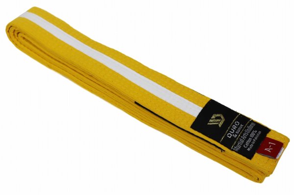 Photo1: DURO Jiu Jitsu Belt Yellow/White (1)