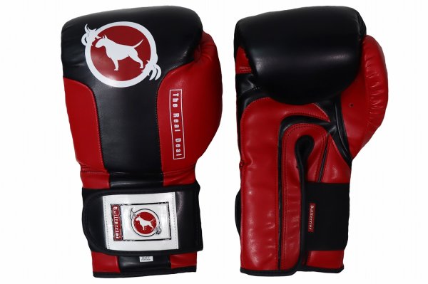 Photo1: BULL TERRIER Boxing Gloves TREINAMENTO 3.0 Black/Red (1)