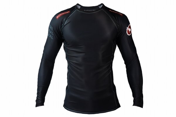 Photo1: BULL TERRIER Rashguard TRADITIONAL Long Sleeve Black (1)