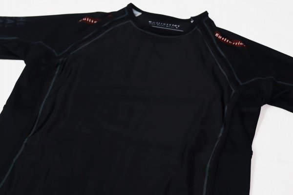 Photo6: BULL TERRIER Rashguard TRADITIONAL Short Sleeve Black (6)