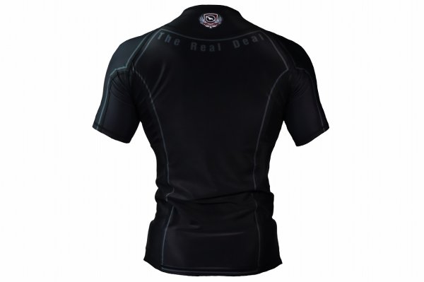 Photo3: BULL TERRIER Rashguard TRADITIONAL Short Sleeve Black (3)