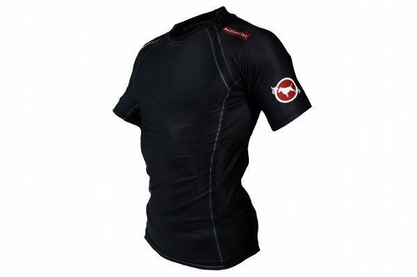 Photo2: BULL TERRIER Rashguard TRADITIONAL Short Sleeve Black (2)