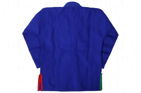 Photo3: BULLTERRIER KIDS Jiu Jitsu Gi RASTA 3.0 Blue (3)