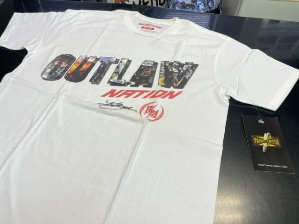 Photo3: Panic Switch T-shirt KB The Outlaw Nation White  SALE (3)