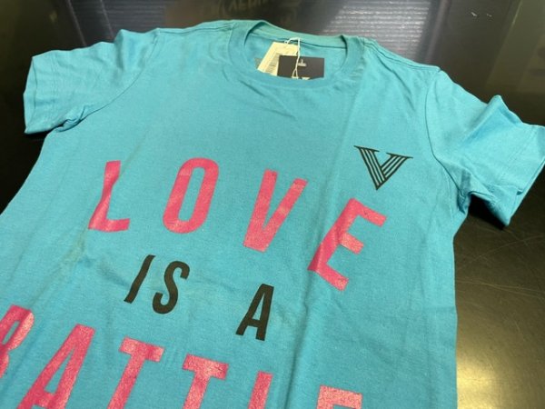 Photo2: VXRSI Ladies T-shrits Love Battle Aqua  SALE (2)