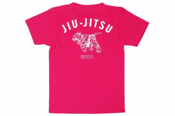 Photo2: BULL TERRIER Kids T-Shirts Jiu-Jitsu Pink (2)