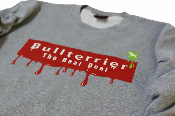 Photo3: BULL TERRIER Sweatshirts Paint Gray (3)
