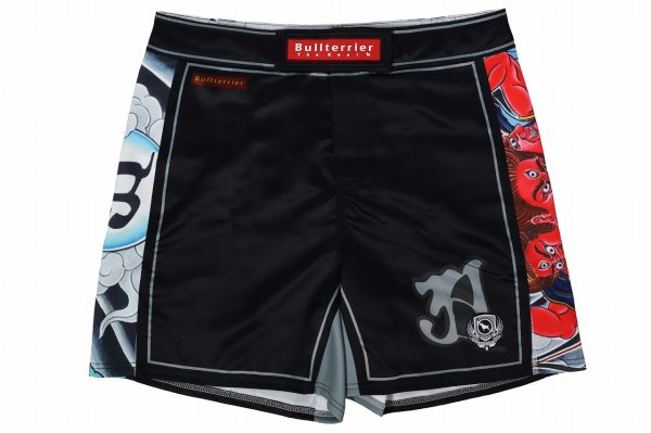 Photo4: BULL TERRIER Fight Shorts ASHURA Black (4)