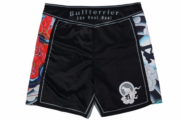 Photo5: BULL TERRIER Fight Shorts ASHURA Black (5)