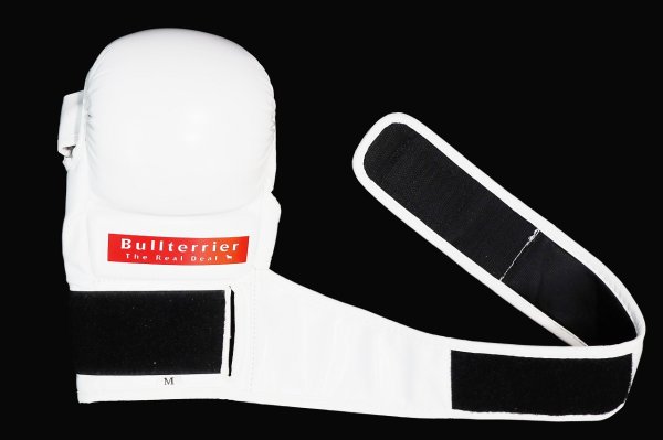 Photo12: BULL TERRIER MMA Gloves BASIC 6oz White (12)